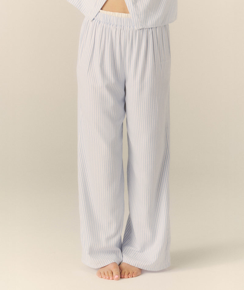 Blue Stripe Boxer Pyjama Trousers - Baby Blue