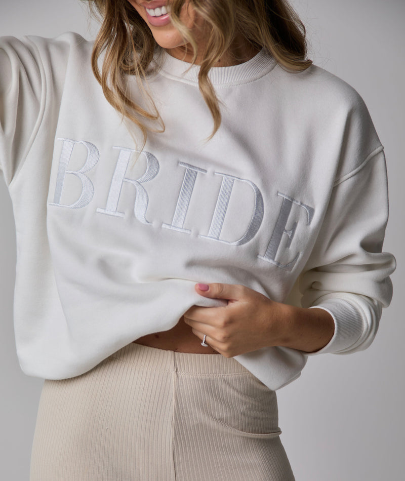 Bride Statement Sweatshirt - White