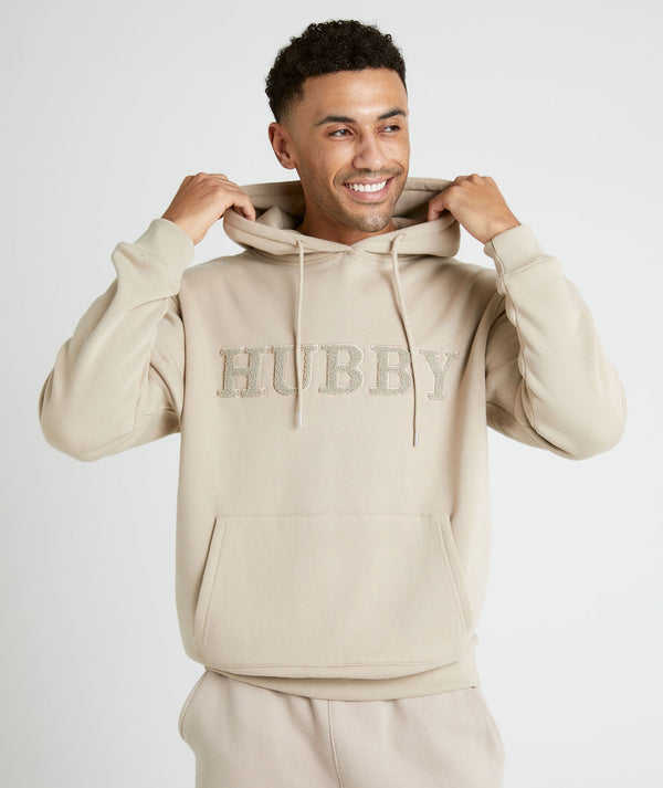 Hubby Teddy Hoodie - Stone