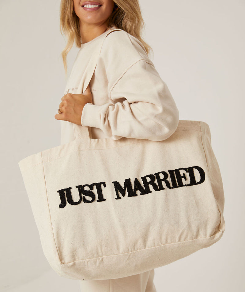 Just Married Tote Bag