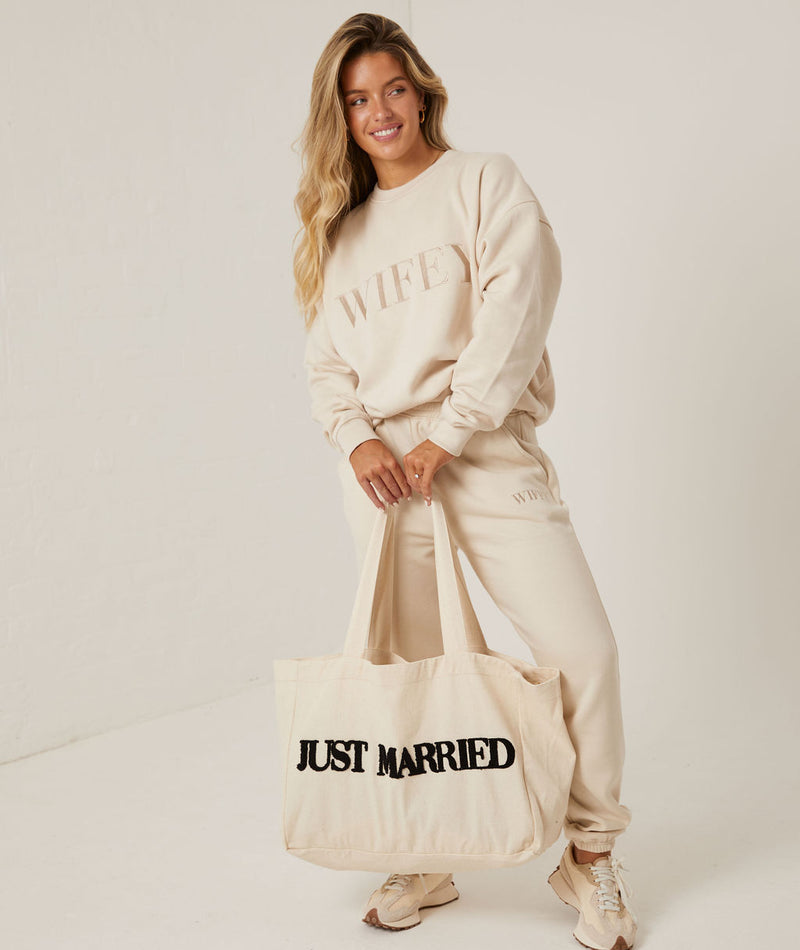 Just Married Tote Bag