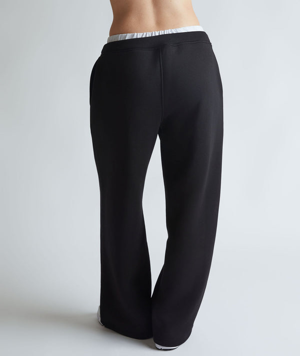 Double Waistband Joggers - Black