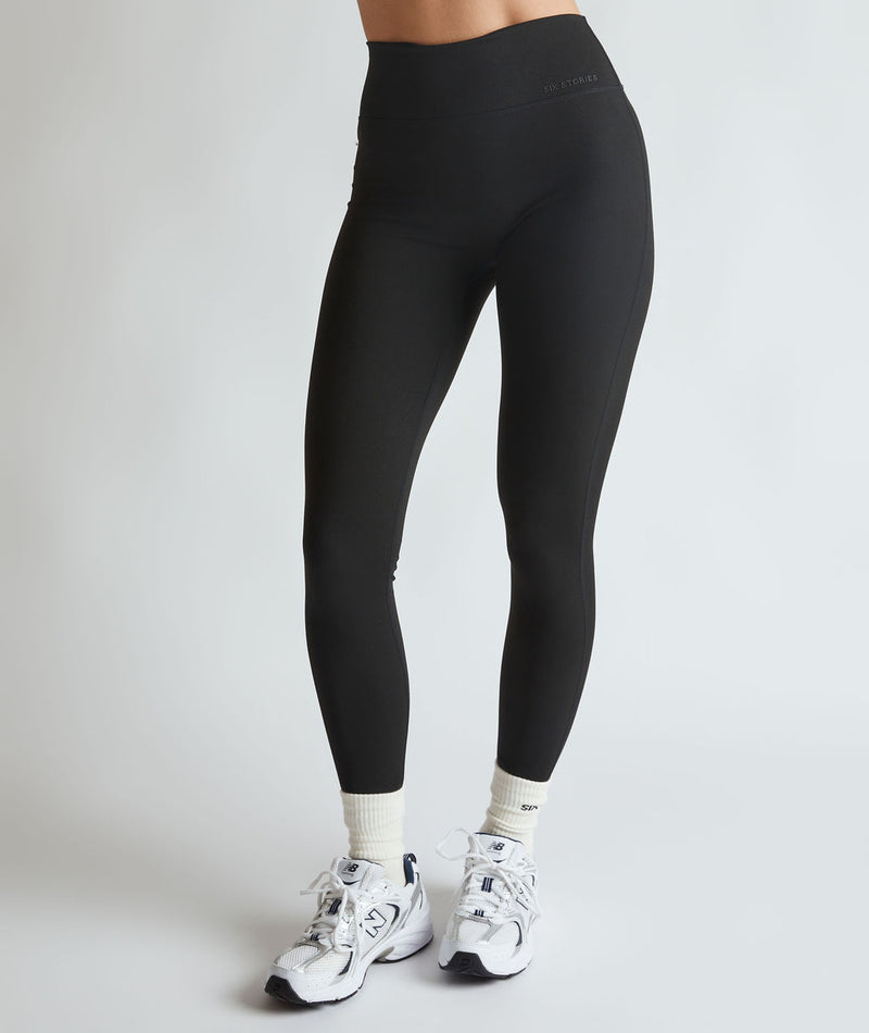 Premium Branded Leggings - Black