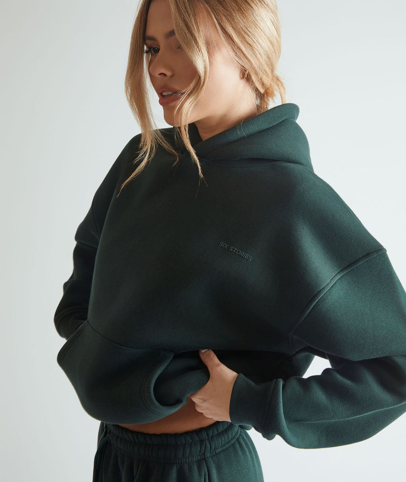 Relaxed Hoodie - Forest Green