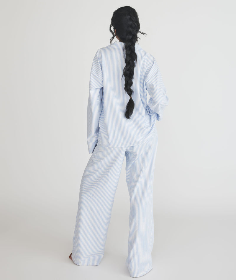 Blue Stripe Pyjama Shirt - Baby Blue