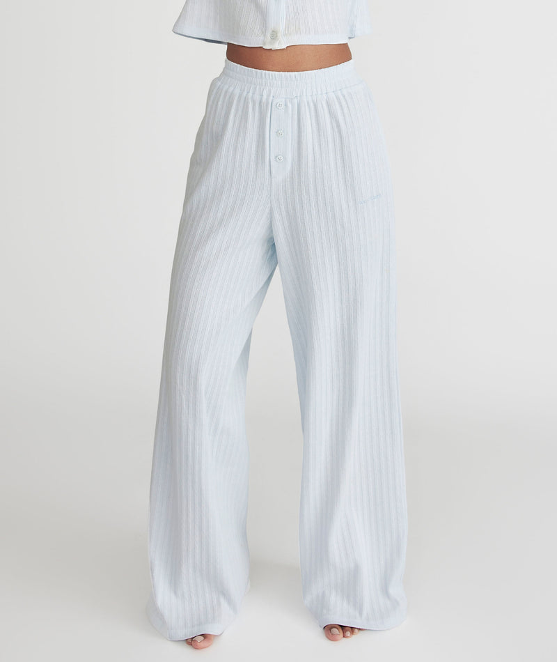 Pointelle Pyjama Trousers - Baby Blue