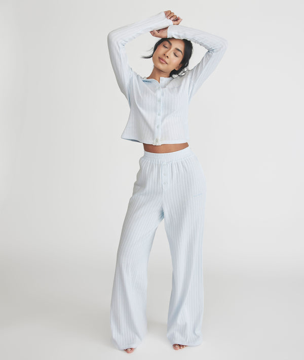 Pointelle Pyjama Trousers - Baby Blue