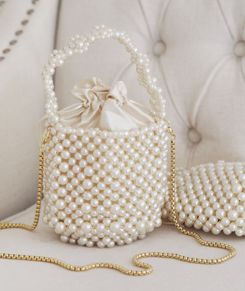 Pearl Bucket Bag - Gold