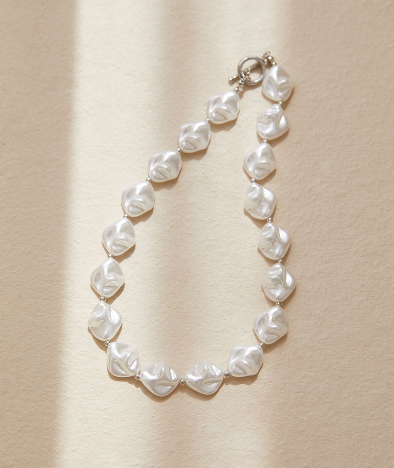 Faux Pearl Chain Necklace