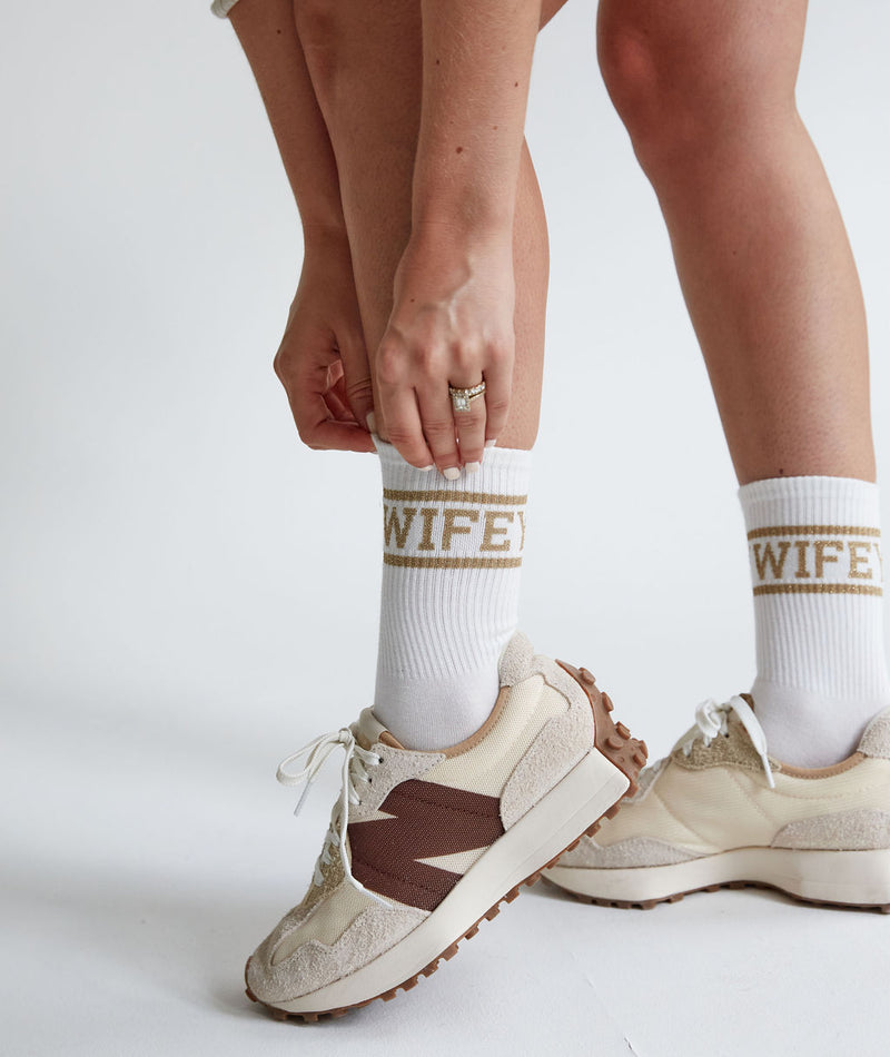 Wifey Socks - Gold