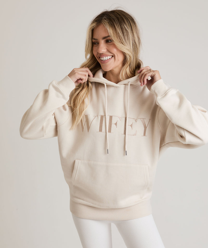 Wifey Hoodie - Champagne