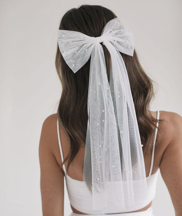 Pearl Bride Hair Bow