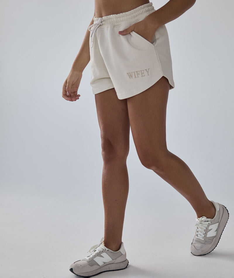 Wifey Statement Shorts - Champagne